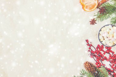 Noel arka plan. Seçici odak. 