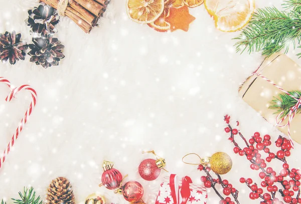 Noel arka plan. Seçici odak. 