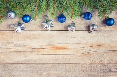 Noel arka plan. Seçici odak. 