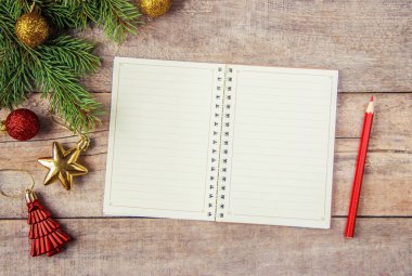 Noel Baba'ya mektup. Seçici odak.