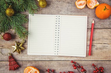 Noel Baba'ya mektup. Seçici odak.