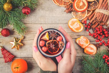 Noel içkisi. Seçici odak.