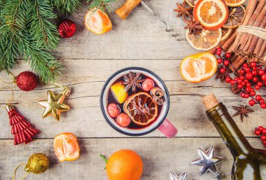 Noel içkisi. Seçici odak.