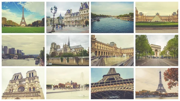 Collage France Paris Selective Focus — Stock Photo, Image