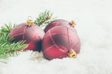 Noel arka plan. Seçici odak. Festival kompozisyon.