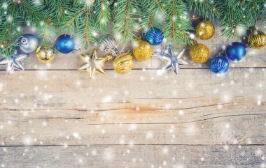 Noel arka plan. Seçici odak. Festival kompozisyon. 2018