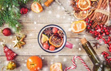 Noel içkisi. Seçici odak.