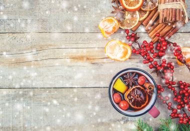 Noel içkisi. Seçici odak.