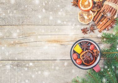 Noel içkisi. Seçici odak.