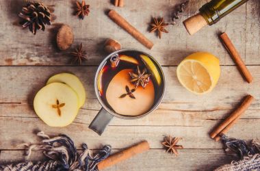 Noel içkisi. Seçici odak.