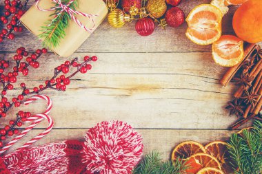 Noel arka plan. Seçici odak. 