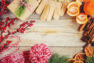 Noel arka plan. Seçici odak. 