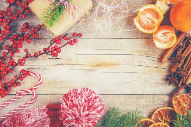 Noel arka plan. Seçici odak. 