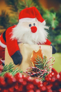 Noel arka plan. Seçici odak. 