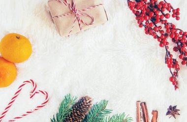 Noel arka plan. Seçici odak. 