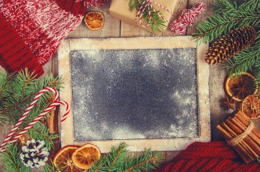 Noel arka plan. Seçici odak. 