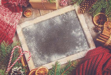 Noel arka plan. Seçici odak. 