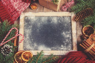 Noel arka plan. Seçici odak. 