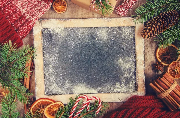 Noel arka plan. Seçici odak. 