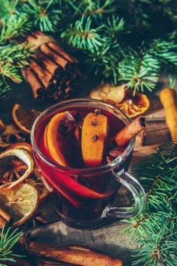 Noel içkisi. Seçici odak.