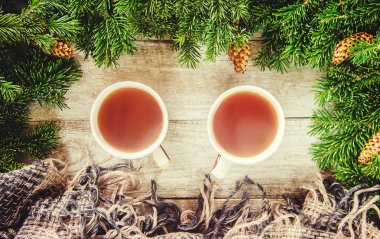 Noel arka plan. Seçici odak. 