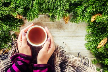 Noel arka plan. Seçici odak. 