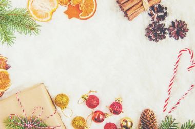 Noel arka plan. Seçici odak. 