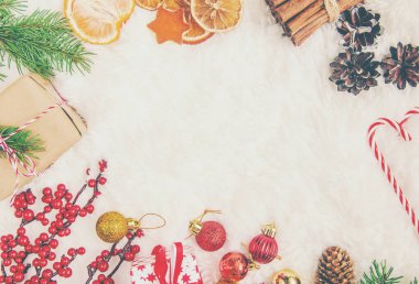 Noel arka plan. Seçici odak. 