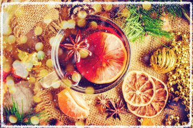 Noel içkisi. Seçici odak.