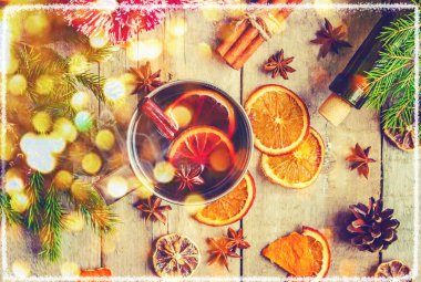 Noel içkisi. Seçici odak.