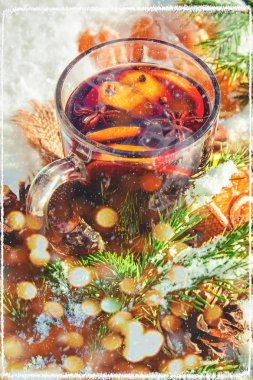 Noel içkisi. Seçici odak.
