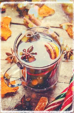 Noel içkisi. Seçici odak.