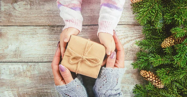 Weihnachtlicher Hintergrund Selektiver Fokus — Stockfoto