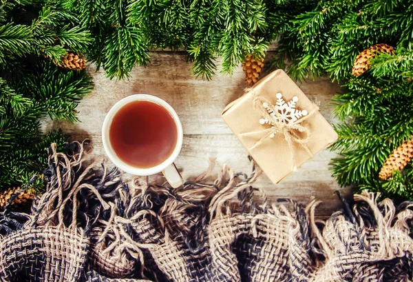 Noel arka plan. Seçici odak. 