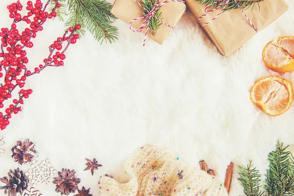 Noel arka plan. Seçici odak. 