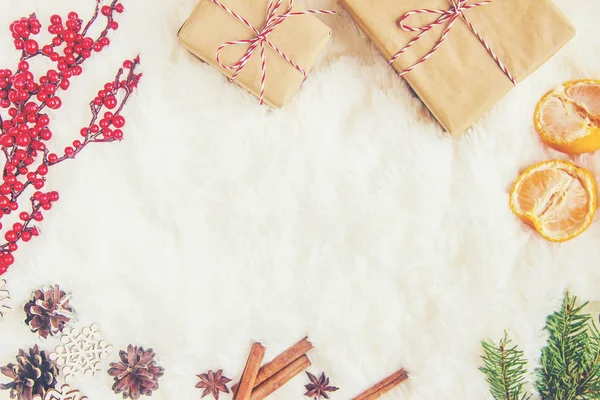 Noel arka plan. Seçici odak. 