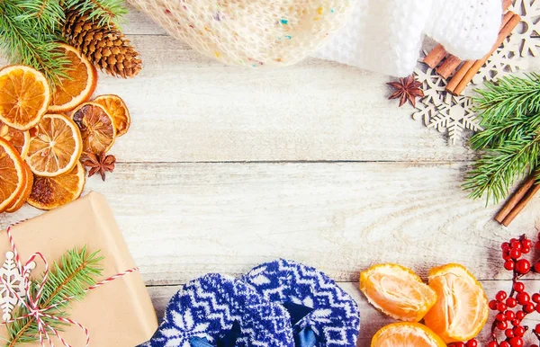 Noel arka plan. Seçici odak. 