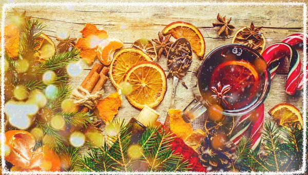 Noel içkisi. Seçici odak.