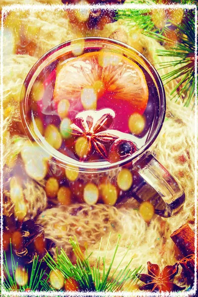 Noel içkisi. Seçici odak.