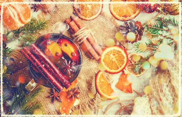 Noel içkisi. Seçici odak.