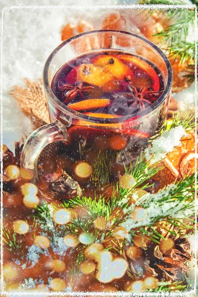 Noel içkisi. Seçici odak.