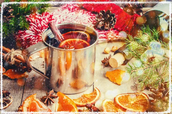 Noel içkisi. Seçici odak.