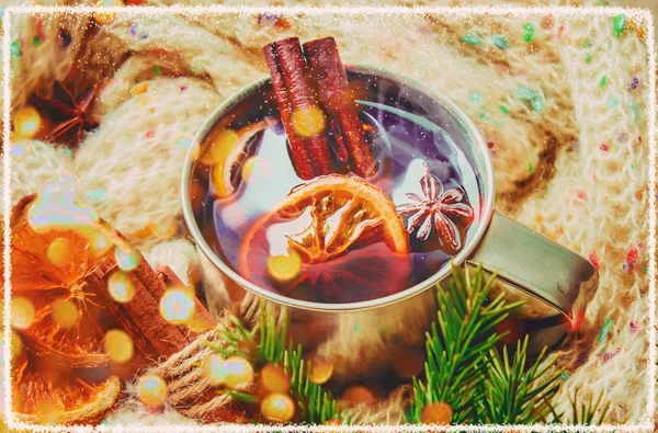 Noel içkisi. Seçici odak.