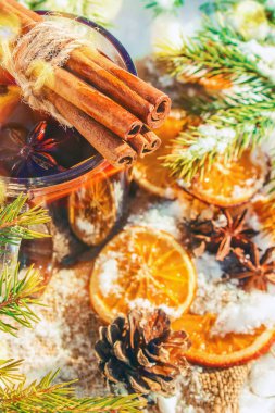 Noel içkisi. Seçici odak.