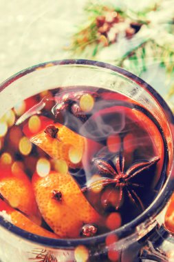 Noel içkisi. Seçici odak.