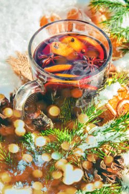 Noel içkisi. Seçici odak.