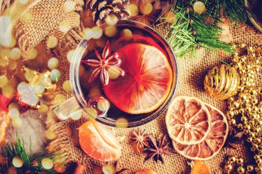 Noel içkisi. Seçici odak.
