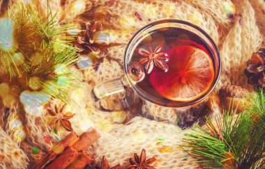 Noel içkisi. Seçici odak.