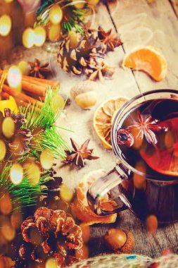 Noel içkisi. Seçici odak.