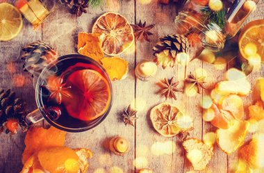 Noel içkisi. Seçici odak.